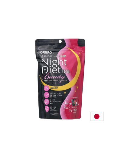 Японски вечерен чай с колаген за отслбване и красотата х 16 пакетчета Orihiro | Night diet Tea & Collagen