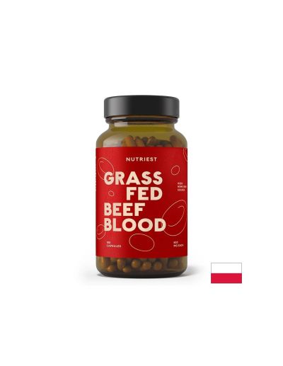 Желязо от лиофилизирана кръв на говеда х 180 капсули Nutriest | Grass Fed Beef Blood