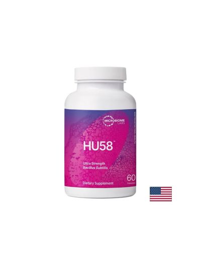 HU58 ™ - Научно проучен пробиотичен щам за чревен баланс и имунитет 100 mg х 60 капсули Microbiome Labs