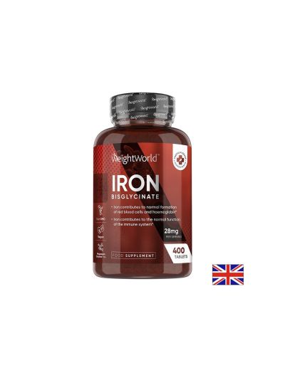 Желязо бисглицинат хелат 14 мг х 400 таблетки Weight World | Iron bisglycinate