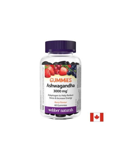 Ашваганда 400 мг х 60 желирани таблетки Webber Naturals | Ashwagandha Gummies