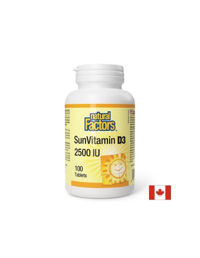 Витамин Д3 2500 IU х 100 таблетки Natural Factors | Vitamin D3