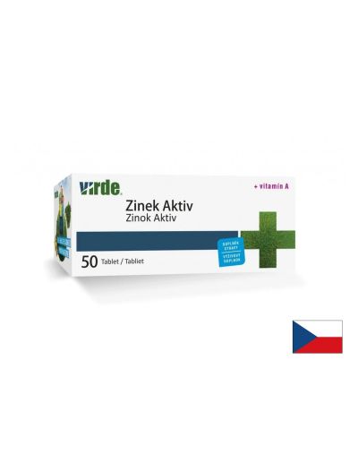 Цинк 7,5 мг + Витамин А 750 мкг за имунитет, кожа и очи х 50 таблетки VIRDE
