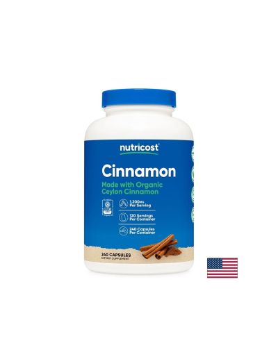 Цейлонска канела 600 мг х 240 капсули Nutricost | Ceylon Cinnamon