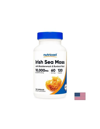 Ирландски мъх + фукус + репей х 120 капсули Nutricost