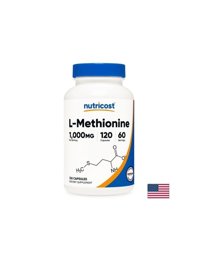 Л-Метионин 500 мг х 120 капсули Nutricost | L-Methionine