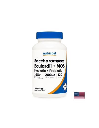 Сахаромицес буларди ( дрожди ) 250 мг + олигозахариди 200 мг х 120 капсули Nutricost