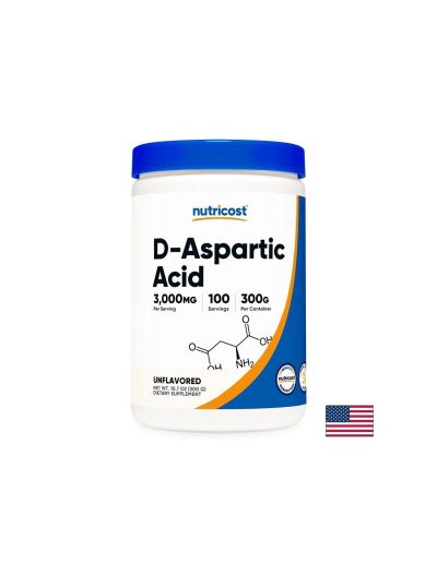 Д-аспарагинова киселина 3000 мг на прах 300 гр Nutricost | D-Aspartic acid