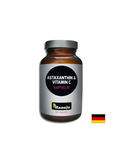 Астаксантин 8 мг + Витамин Ц 500 мг х 60 капсули HANOJU | Astaxanthin & Vitamin C