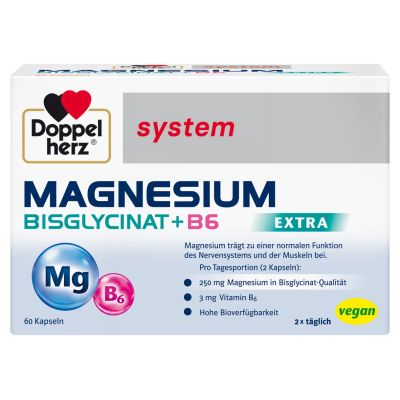 Магнезиев бисглицинат + Витамин Б6 х 60 капсули ДОПЕЛХЕРЦ СИСТЕМ | Doppelherz System