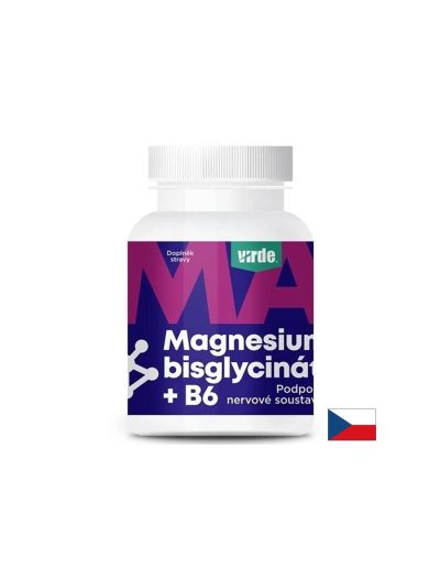 Магнезий бисглицинат ( глицинат ) 250 мг + Витамин Б6 х 90 капсули VIRDE | Magnesium bisglycinate