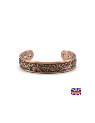 Магнитна гривна Релефен лист за спокойствие и баланс, размер M Power Health