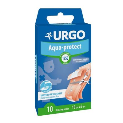 УРГО Миещ се пластир лента 10 см / 6 см х 10 броя | URGO Aqua Protect