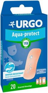 УРГО Миещ се ( водоустойчив ) пластир за рани 3 размера, 20 броя | URGO Aqua Protect