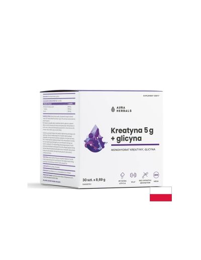Креатин 5000 мг + Глицин 3000 мг х 30 сашета Aura Herbals | Creatine & Glycine