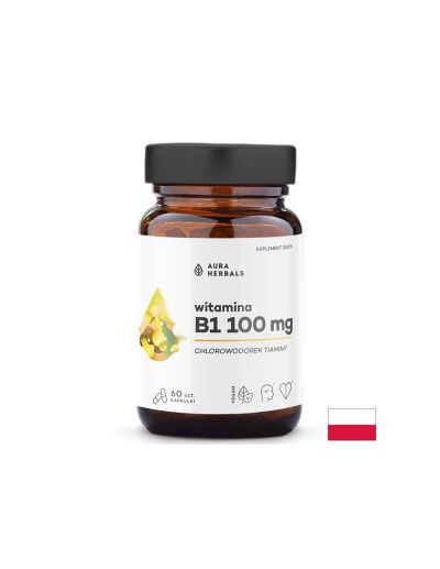 Витамин Б1 ( Рибофлавин ) 100 мг х 60 капсули Aura Herbals | Vitamin B1