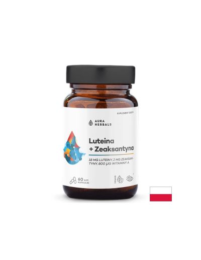 Лутеин 18 мг + Зеаксантин 2 мг х 60 капсули Aura Herbals | Lutein & Zeaxanthin