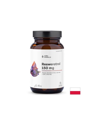 Транс-ресвератрол 150 мг х 60 капсули Aura Herbals | Trans-resveratrol
