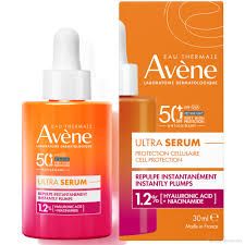 Авен СЪН Слънцезащитен изпълващ и стягащ серум за лице SPF50 + 30 мл | Avene Sun Ultra Serum