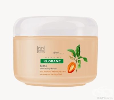КЛОРАН Хидратираща маска за суха коса с масло от МАНГО 250 мл | Klorane Mango