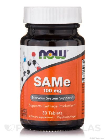 СамЕ S-Аденозилметионин 100 мг х 30 таблетки Now Foods | SamE