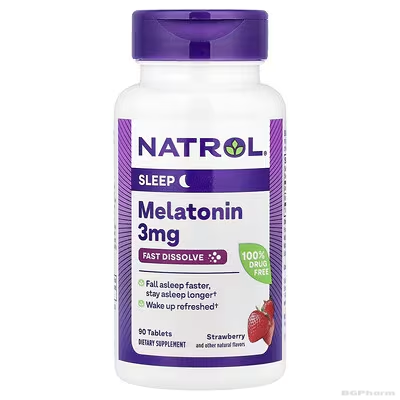 Натрол Мелатонин 3 мг х 90 ородисперсни таблетки | Natrol Melatonin Fast Dissolve