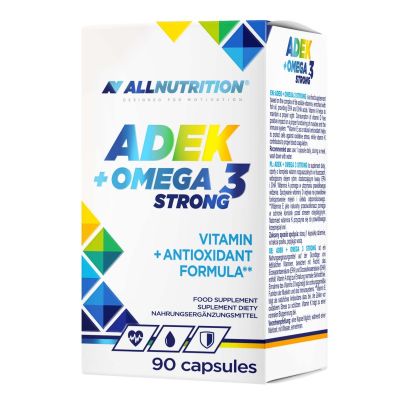 Омега 3 + Витамин А, Д3, Е и К х 90 капсули Allnutrition | ADEK + Omega 3 Strong