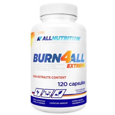 ФЕТ БЪРНЪР ЕКСТРИЙМ За израняне на мазнините х 120 капсули Allnutrition | Burn4All Extreme