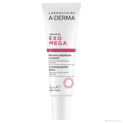 А-дерма Екзомега Успокояващ околоочен балсам за клепачи х 15 мл | Exomega A-Derma