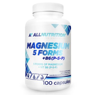 Магнезий 5 форми + Витамин Б6 х 100 капсули Allnutrition | Magnesium 5 Forms + B6