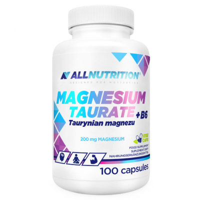 Магнезий таурат + Витамин Б6 х 100 капсули All Nutrition | Magnesium Taurate + B6
