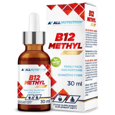 Витамин Б12 ( Метилкобаламин ) на капки х 30 мл | Allnutrition Vitamin B12 Methyl Drops