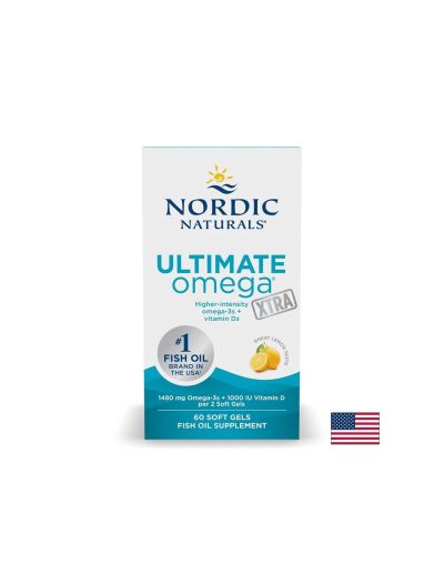 Ултимат Омега 3 ЕКСТРА 740 мг + витамин Д3 1000 IU х 60 капсули Nordic Naturals | Ultimate Omega Xtra