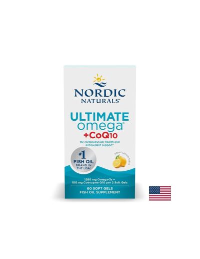 Ултимат Омега 3 640 мг + Коензим Q10 50 мг х 60 капсули Nordic Naturals | Ultimate Omega 3