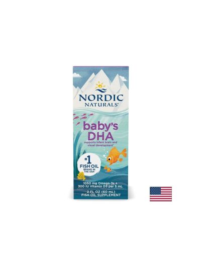 Омега 3 1050 мг + Витамин Д3 за бебета и деца, на капки х 60 мл Nordic Naturals