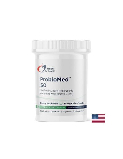 Пробиотик ProbioMed 50 млрд CFU, 10 щама х 30 капсули Designs For Health