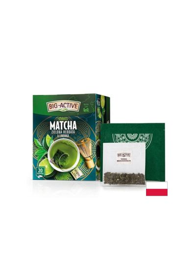 Зелен чай + матча и лайм х 20 филтъра HERBAPOL | Green tea & matcha