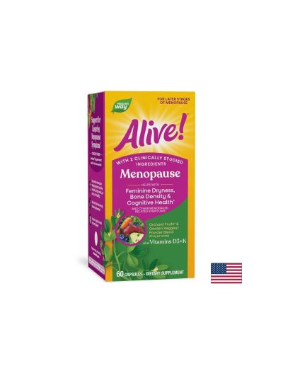 АЛАЙВ МЕНОПАУЗА Формула с витамини, сминдух и ресвератрол х 60 капсули Nature's Way | Alive Menopause