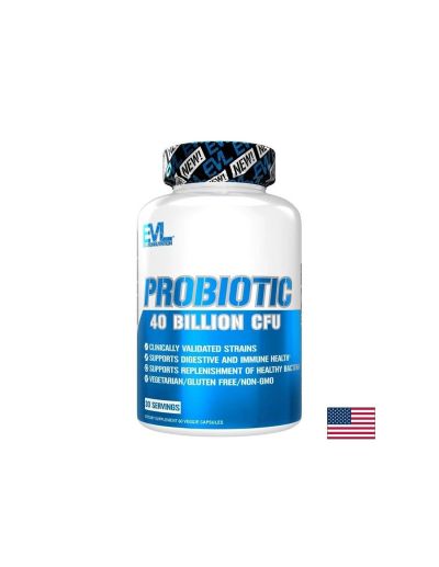 Пробиотик 20 млрд. CFU, 4 щама х 60 капсули ELVUTION NUTRITION | Probiotic