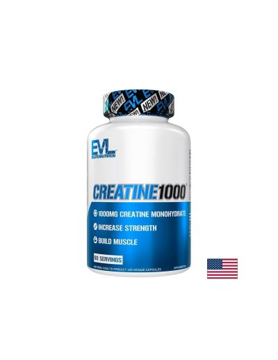 Креатин монохидрат 500 мг х 120 капсули EVLUTION NUTRITION | Creatine 1000 