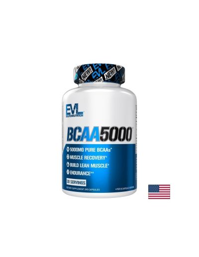 БЦАА Верижно разклонени аминокиселини 625 мг х 240 капсули ELVUTION NUTRITION | BCAA