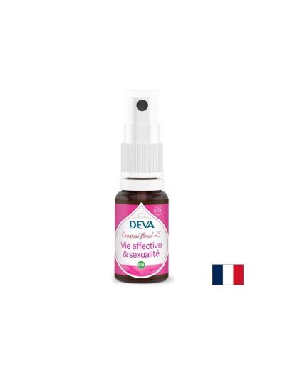 Цветни есенции Deva № 5  Емоционален живот и сексуалност, спрей х 15 мл DEVA