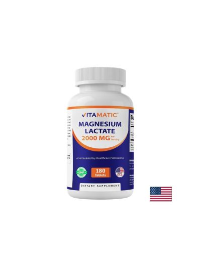 Магнезий лактат 200 мг х 180 таблетки VITAMATIC | Magnesium lactate