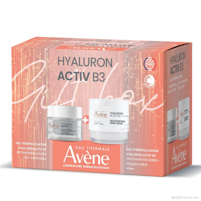 Авен HYALURON ACTIV B3 Дневен аква гел-крем + Нощен крем ПРОМО КОМПЛЕКТ | Avene