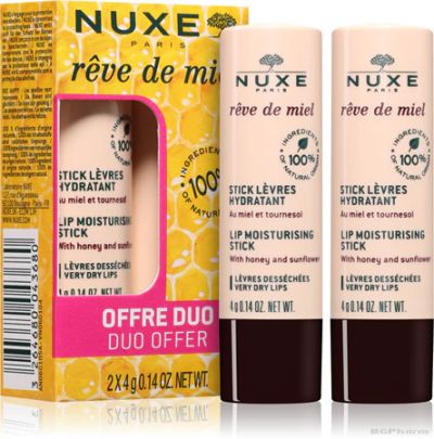 Нукс РЕВ ДЮ МИЕЛ Стик за устни с мед 2 бр х 4 гр ПРОМО ПАКЕТ | NUXE Reve De Miel