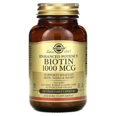 БИОТИН 1000мкг х 50 капсули СОЛГАР | BIOTIN SOLGAR