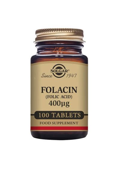 ФОЛАЦИН (Фолиева киселина) 400мкг х 100 таблетки СОЛГАР | FOLIC ACID SOLGAR