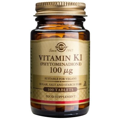 ВИТАМИН К1 100мкг х 100 таблетки СОЛГАР | VITAMIN K1 SOLGAR