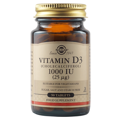 ВИТАМИН Д3 1000 IU 90 таблетки СОЛГАР | VITAMIN D3 SOLGAR