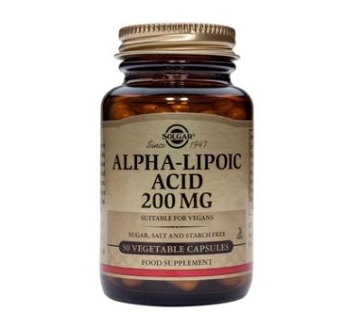 АЛФА ЛИПОЕВА КИСЕЛИНА 200мг 50 капсули СОЛГАР | ALPHA LIPOIC ACID SOLGAR